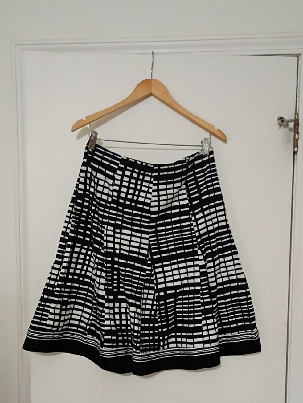 Robbie Bee Geometric Cotton Midi Skirt 8